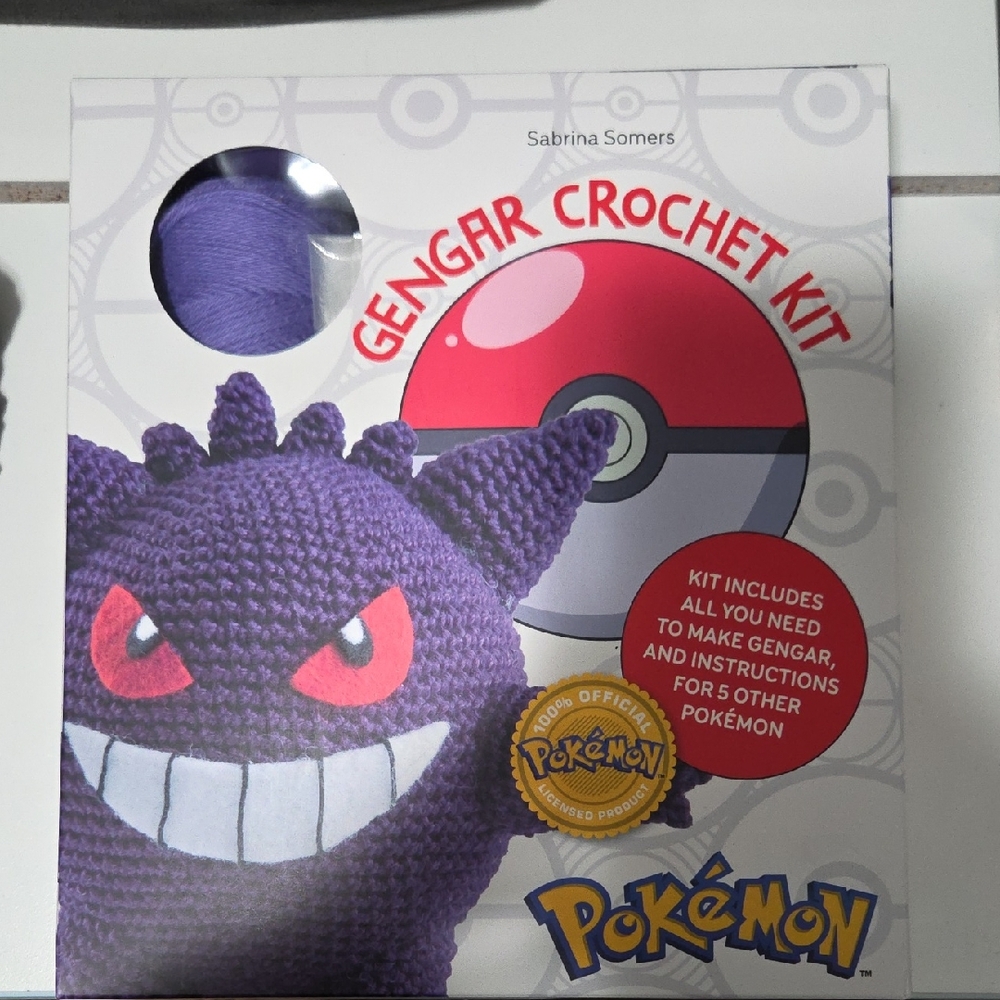 Pokemon Gengar Crochet Kit with Purple Yarn